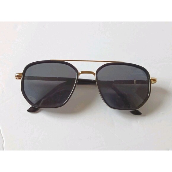 Aviator Sunglasses Polarized Gold Metal Square Frame Unisex - Picture 1 of 7